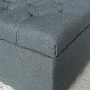 Okak Luxury Storage Ottoman Bench with Button-Tufted Upholstered Rectangular Long Storage Footrest Stool for Living Room,Entryway,Bedroom, Dark Gray - 4 of 4