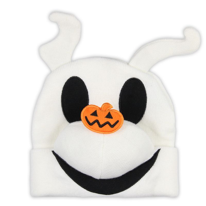 Disney The Nightmare Before Christmas Zero The Dog 3D Character Cuff Beanie White, 1 of 5