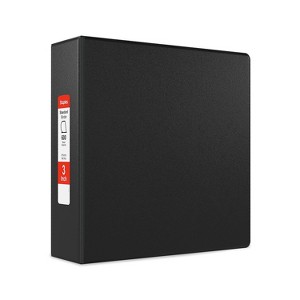 3" Staples Standard Binder with D-Rings Black 976164 - 1 of 4