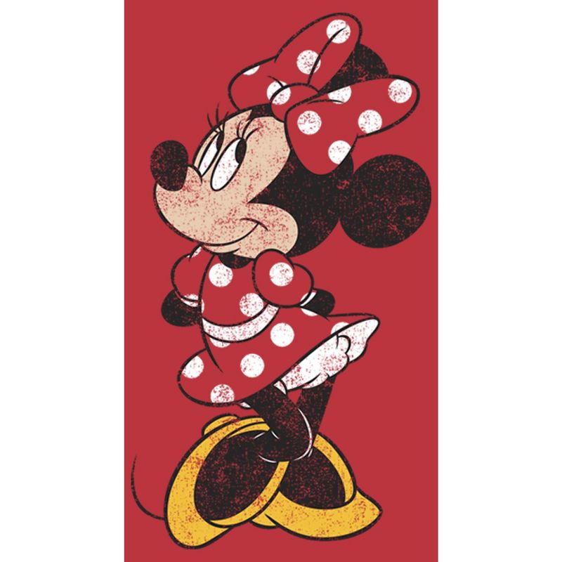 Women's Mickey & Friends Minnie Mouse Portrait Distressed Racerback Tank Top, 2 of 5