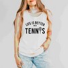 Simply Sage Market Life Is Better With Tennis Garment Dyed Tank - 2 of 3