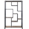 ORRD Industrial Bookshelf with 8 Tiers, Antique Oak & Sandy Gray Finish, Metal Pipe Frame Storage Shelf for Home Office - 4 of 4