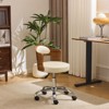Karl Home | Ring-Shaped Wooden Back Office Chair With Foot Spikes And Wheels - 4 of 4