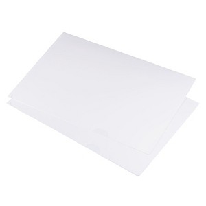 Unique Bargains Plastic Reusable Home Office Travel L Type Folders 6 Pcs - 1 of 4