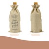 Unique Bargains Wine Bottle Gift Bags with Drawstrings Reusable Khaki 1 Pc - 4 of 4