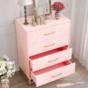 Nasitip 4 Drawer Dresser,Storage Tower with Metal Handles, Storage Organizer for Bedroom, Living Room, Hallway - 1 of 3