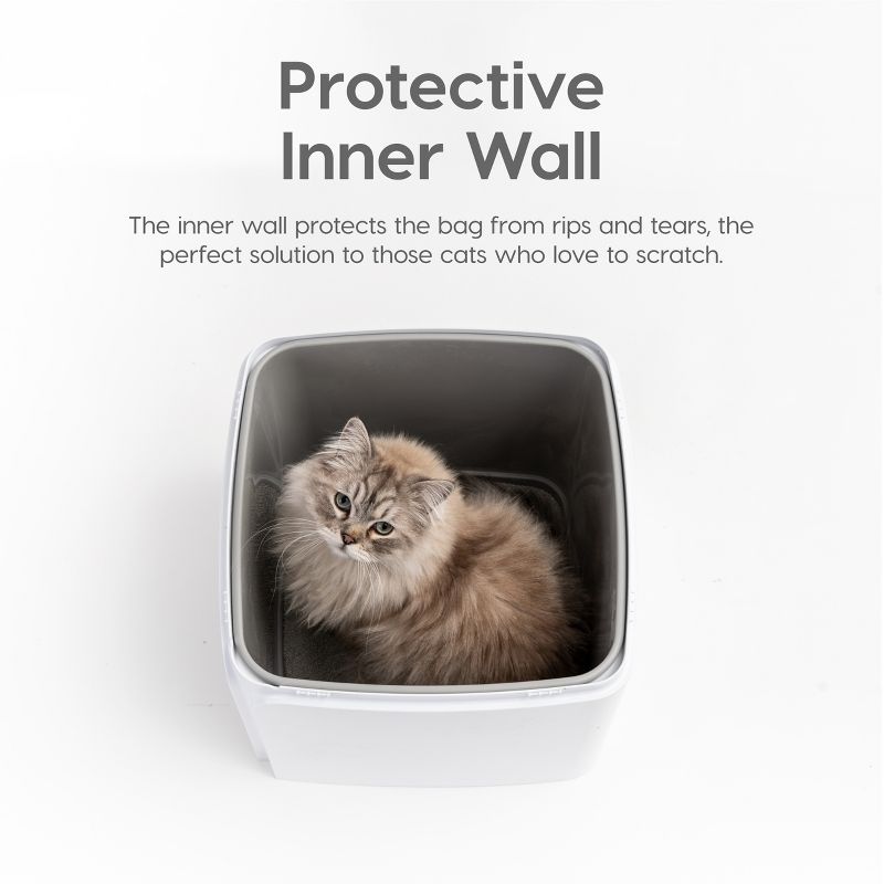 IRIS USA Top Entry Cat Litter Box Litter Particle Catching Cover and Privacy Walls with Scoop, Cat Pan, 5 of 11