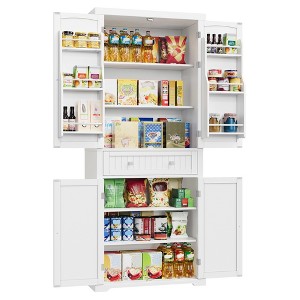 VASAGLE Kitchen Pantry Storage Cabinet, 71.9 Inches Tall Freestanding Cupboard with 1 Large Drawer, 6 Hanging Shelves - 1 of 4