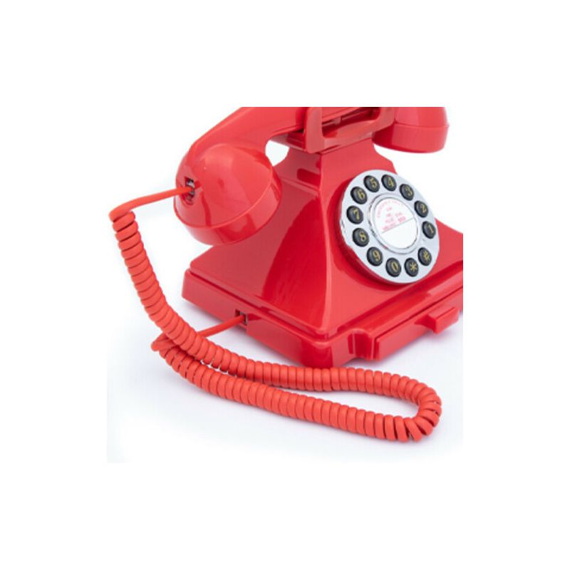GPO Retro GPOCARRPBRD Carrington Push Button Telephone - Red, 2 of 7