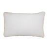 Saro Lifestyle Believe Throw Pillow Cover, 12"x20", Ivory - 2 of 3