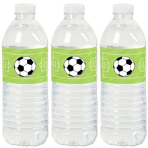 Big Dot of Happiness Goaaal - Soccer - Baby Shower or Birthday Party Water Bottle Sticker Labels - Set of 20 - 1 of 4