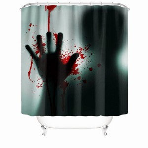 Blood Hand Shower Curtains for Bathroom Waterproof Fabric Bath Curtain Durable Soft Stylish Bathroom Decor 72x72 Inch - 1 of 1