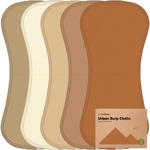 KeaBabies 5pk Urban Baby Burp Cloths, Organic Burping Cloth for Babies, Burp Rags for Baby Girls, Boys - 1 of 4