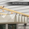10' x 13' Retractable Pergola Canopy, Aluminum Pergola Sun Shade Shelter for Garden, Patio, Deck - 4 of 4