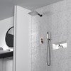 CASAINC 1-Spray Patterns with 10 in. Wall Mount Dual Shower Heads with Hand Shower Faucet (Valve Included) - 3 of 4