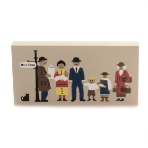 Cat's Meow Village 2.0 Inch Bus Stop - Brown Coat Accessory Metro Special Color Village Accessories - 1 of 1