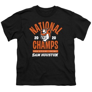 Sam Houston State University Bearkats Ncaa Division 1 Football National Champs Kids T-Shirt For Youth Black - 1 of 4