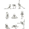 Girl's Design By Humans Skeleton Yoga By huebucket T-Shirt - 2 of 3