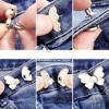 Anna-Kaci 3-Piece Wing-Shaped Jean Buckle Extender Set with Decorative Sculpted Design for Adjustable Waistroom and Denim Accents 1.5x1.4in - White - 4 of 4