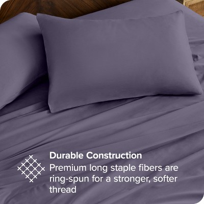 Dusty Purple Organic Cotton Percale Twin XL Sheet Set