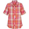 Collections Etc Bright Plaid Short Sleeve Shirt - 3 of 4