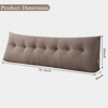 Bekrvio Multiple Sizes Headboard Pillow Wedge Reading Support Backrest Cushion with Pocket & Removable Cover for Bed Sofa Daybed - 4 of 4