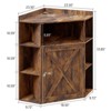 Corner Cabinet, Corner Storage Shelf with USB Ports, Wooden 6-Cubby Bookshelf - 2 of 4