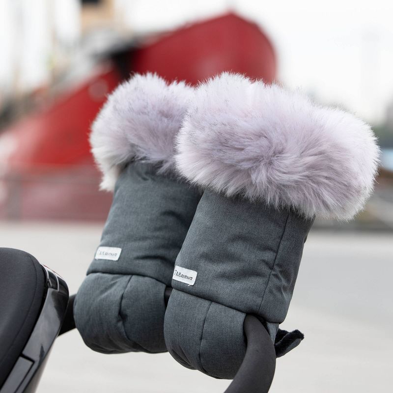 7AM Enfant Warmmuffs Stroller Gloves - Heather Gray Dark, 4 of 7