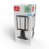 Globe Electric 12W LED Integrated Black Outdoor Post Mount Light with Bubble Glass Shade: Weather-Resistant, ETL Listed, 850 Lumens - 2 of 4