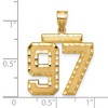 Black Bow Jewelry 14k Yellow Gold, Varsity Collection, Large D/C Pendant Number 97 - 2 of 3