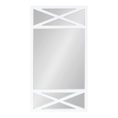 White Farmhouse Full Length Rectangular Bathroom Vanity Mirror