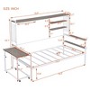 NicBex Twin/Full size Metal Daybed with Movable Desk,Metal Grid,Shelves and Clothes Hanger for Bedroom,Living Room - 3 of 4