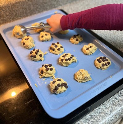 Farberware Easy Solutions Nonstick Bakeware Cookie Pan Baking Sheet, 11  Inch X 17 Inch, Blue & Reviews