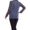 Women's Wood Button Smiley Face Pullover - ANGEL - 2 of 4
