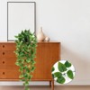 BRINJOY 2-Pack Artificial Pothos Hanging Vines - 43.3" Realistic Fake Greenery for Indoor/Outdoor Walls(Basket Not Included) - 4 of 4