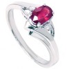 Pompeii3 5/8ct Oval Ruby & Diamond Ring 14K White Gold - 3 of 4