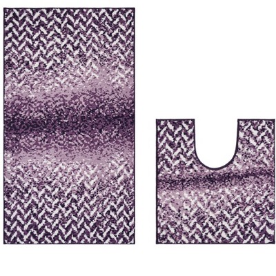 Casablanca Collection 100% Micro Polyester 2 Piece Bath Rug Set - Better Trends