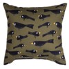 Manual Woodworks and Weavers Crow & Pumpkin Fall Throw Pillow – 9x9 Rustic Halloween Accent - 2 of 3