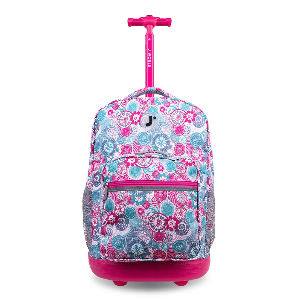 Photos - Backpack JWorld Sunrise Kids' 18" Rolling  - Blue Raspberry