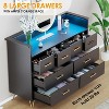 8-Drawer Dresser with Charging Station and LED Lights - 3 of 4