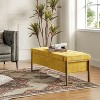 Octavio Modern Upholstered Flip Top Storage Bench with Metal Legs|ART OF LIVING DESIGNS - 3 of 4