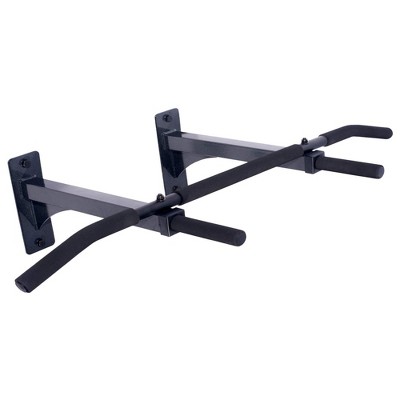 Ultimate Body Press Wall Mount Strength Training Workout Pull Up Bar with 4 Padded Grip Positions at 10, 24, and 36 Inches Apart