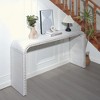 KIGFTSOD 59in Curved Waterfall Console Table with Wood Beads - Entrance Table for Entryway, Hallway, Living Room, Office - 3 of 4