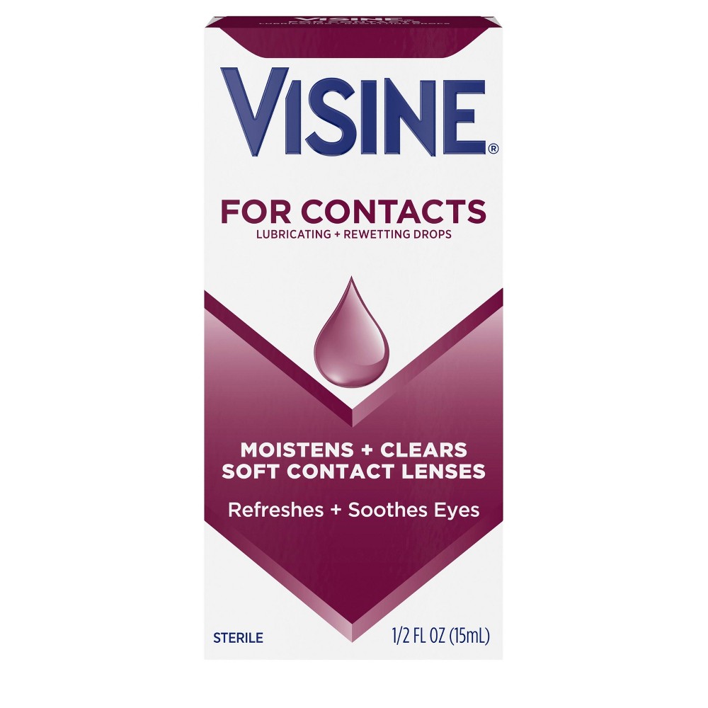 UPC 074300012537 product image for Visine for Contacts Sterile Lubricating & Rewetting Drops .5-oz. | upcitemdb.com