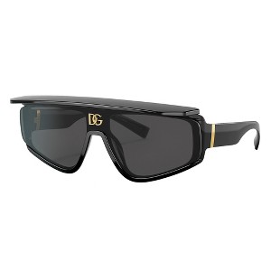 Dolce & Gabbana DG 6177 501/87 Unisex Rectangle Sunglasses Black 46mm - 1 of 3