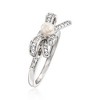 Ross-Simons 4-4.5mm Cultured Pearl and .25 ct. t.w. Diamond Bow Ring in Sterling Silver - 3 of 4