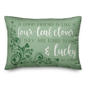 Creative Products Good Friends are Lucky to Have 20 x 14 Spun Poly Pillow - 1 of 3