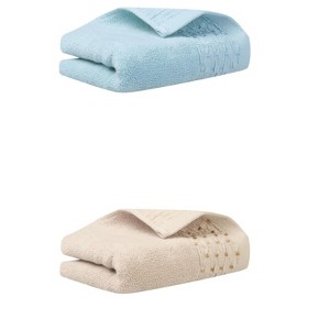REGALWOVEN 2 Pack Embroidery Pattern Cotton Soft Absorbent Bathroom Hand Towels 14" x 30" - 1 of 4