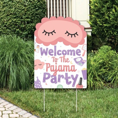 Big Dot of Happiness Pajama Slumber Party - Party Decorations - Girls Sleepover Birthday Party Welcome Yard Sign