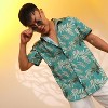 Campus Sutra Men Men's Sea Green Breezy Foliage Shirt - 2 of 4